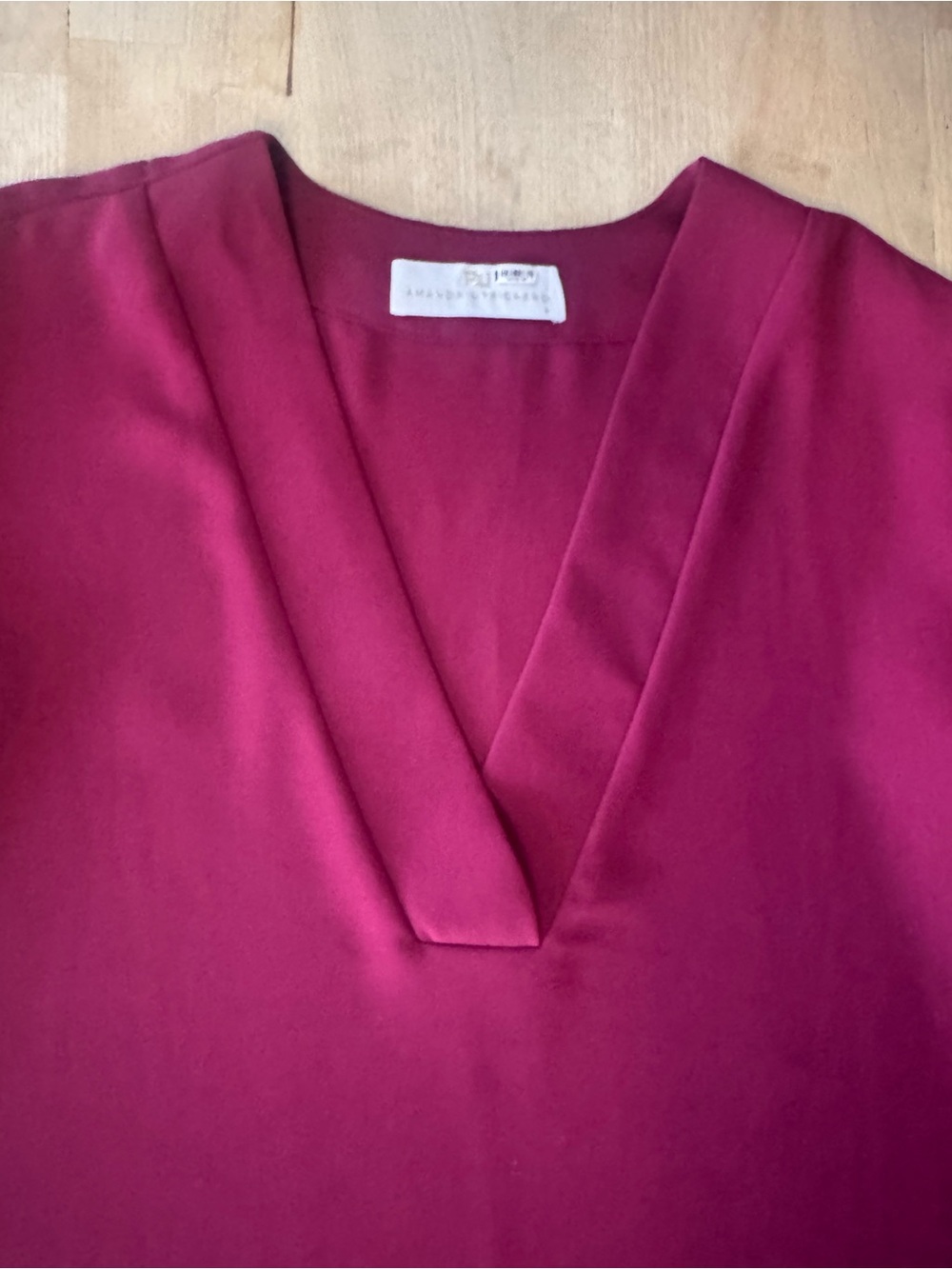 Amanda Uprichard Fuchsia v neck tunic Dress - Picture 3 of 9
